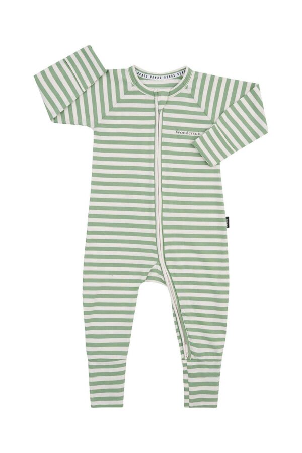 stripy sleepsuits