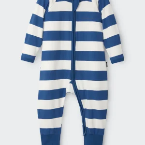 stripy baby sleepsuit
