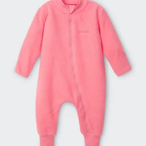 pink fleece baby coat